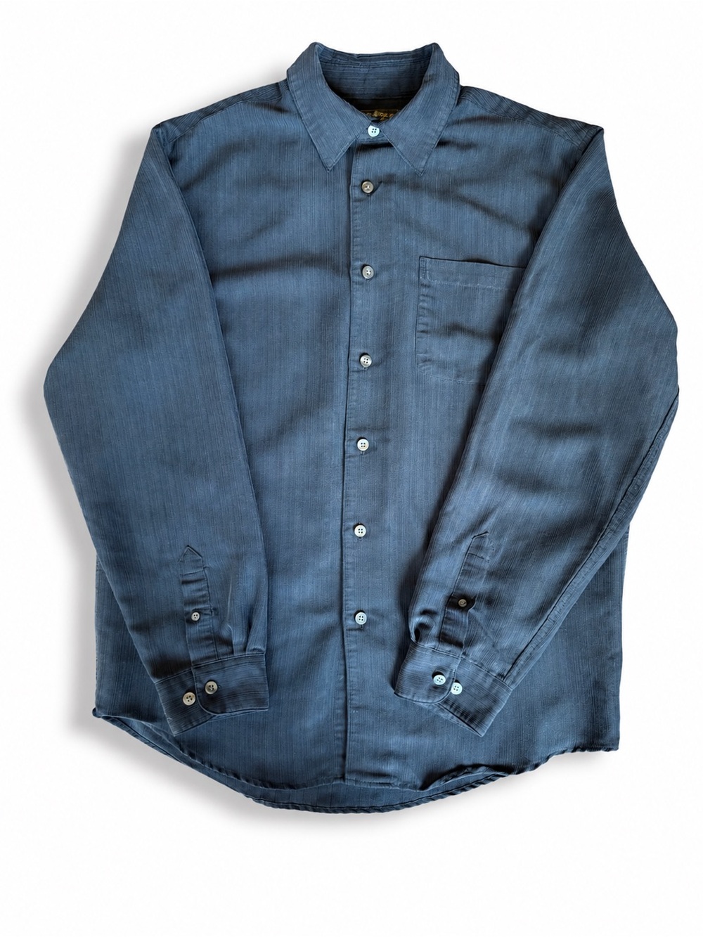 Paradise Collection Mens Black Button-Down Long Sleeve Dress Shirt